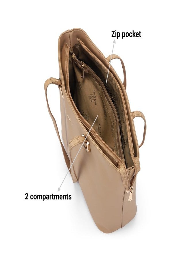 Mochi Women's Beige Terrena Tote Handbag(66-729) - Image 5